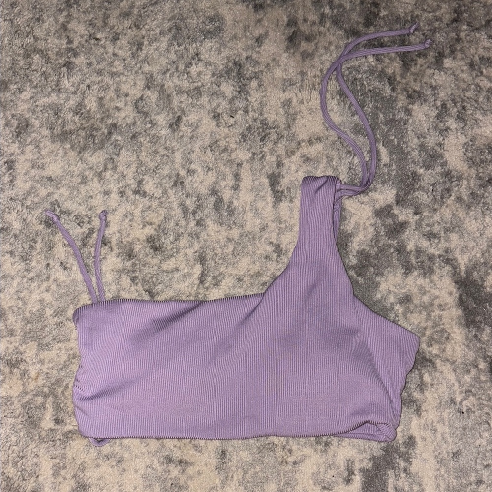 SHEIN Purple One-Shoulder Tank Top